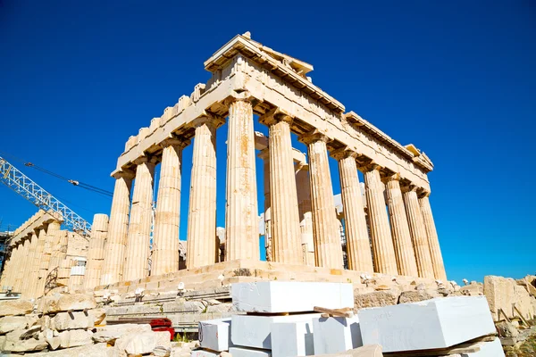 parthenon and  historical   athens in greece the old