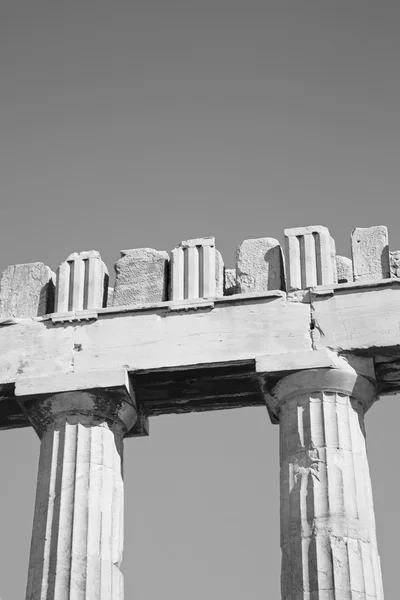 In greece the old architecture and historical place parthenon at — Stock Photo, Image