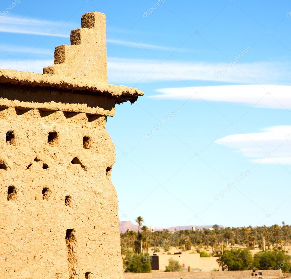 brown old  construction in  africa morocco and red leather near 