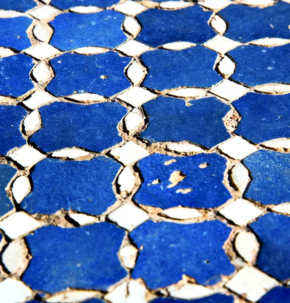 Resumo morocco em áfrica azulejo o pavimento colorido backgr — Fotografia de Stock