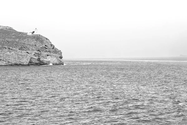 Ελλάδα αφρό και αφρού από τα νησιά βάρκα στο μεσογειακό se — Φωτογραφία Αρχείου