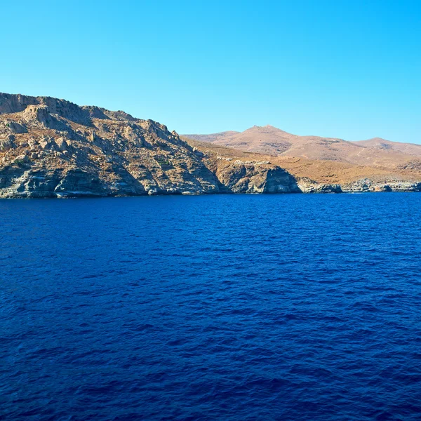 Z łodzi morze i niebo w Morzu Śródziemnym santorini Grecja — Zdjęcie stockowe