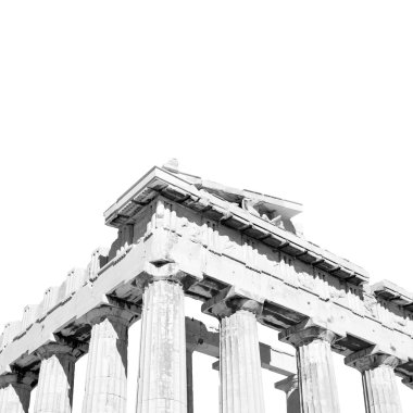 Akropolis ve tarihsel Atina Yunanistan eski architectur