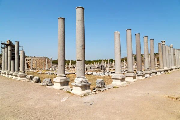 In    construction asia turkey    and the roman temple — Stock Photo, Image