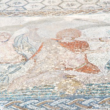 Eski şehir Fas 'taki çatı mozaiği ve tarih seyahati