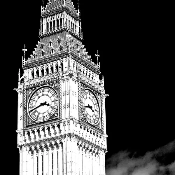 Londra Big Ben e storica vecchia costruzione Inghilterra invecchiato cit — Foto Stock