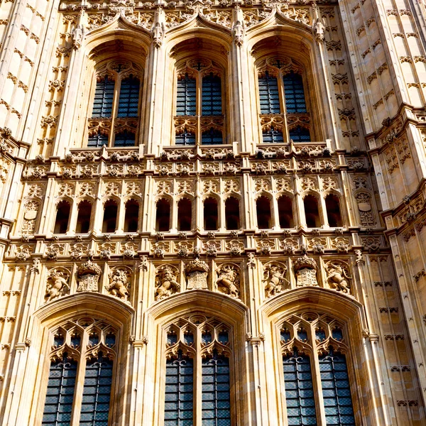 Em londres velho histórico parlamento vidro janela structur — Fotografia de Stock