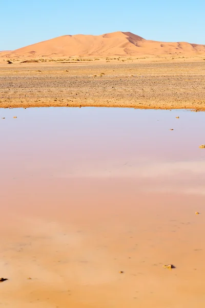 Sunshine v jezeře Maroko písek a Duna — Stock fotografie