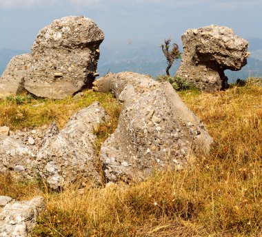 tepeden Asya Türkiye selge eski mimari kalıntılar ve na