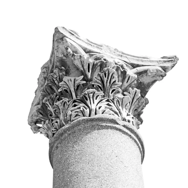 Columna en templo viejo y teatro en pavo del ephesus antalya como — Foto de Stock