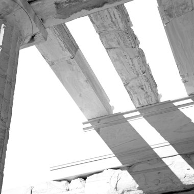Parthenon ve tarihsel Atina Yunanistan eski architectur