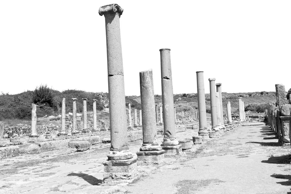 I perge gamla konstruktion Asien Turkiet kolumnen och romerna — Stockfoto