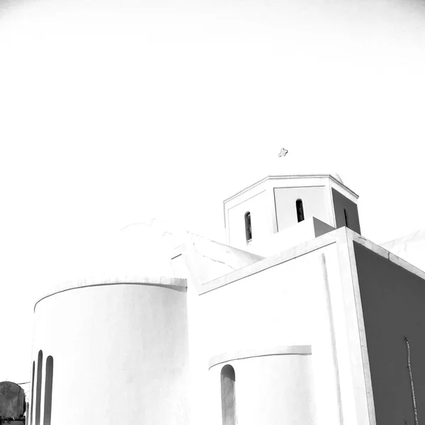 在圣托里尼岛希腊老建筑和天空 — 图库照片