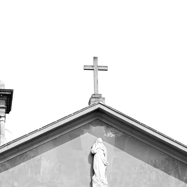 Pomnik statua w starym zabytkowym budowlane Włochy Europy mil — Zdjęcie stockowe