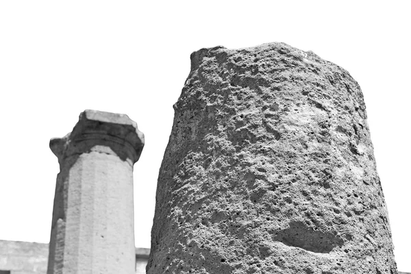 In  athens the      old column  stone  construction asia greece — Stock Photo, Image