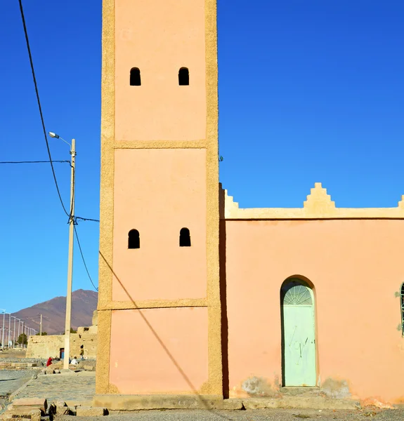 Musulmán el símbolo de la historia en morocco africano minarete religio —  Fotos de Stock