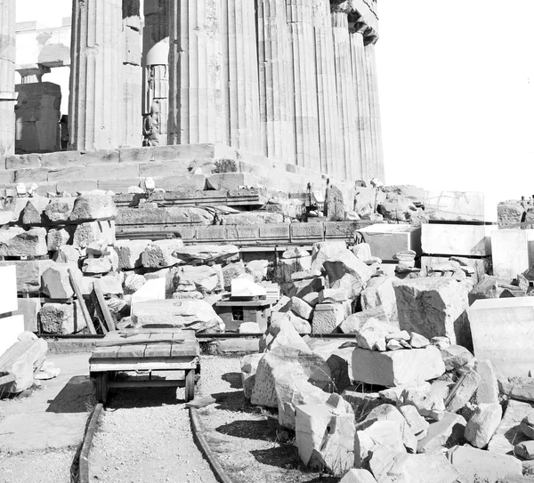 Athens acrópolis e histórico en Grecia el viejo arquitecto —  Fotos de Stock