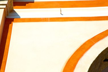 Avrupa İtalya eski turuncu ve sarı renk