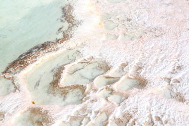 Pamukkale Türkiye Kalsiyum banyo su soyut