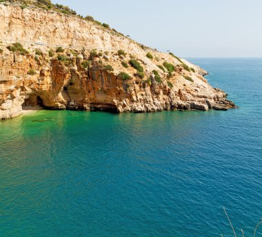 Asya thurkey antalya Likya'nın yolu su kayalar ve gökyüzü n yakınındaki