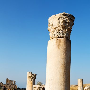 ve Roma Tapınağı geçmiş pamukkale eski İnşaat olarak