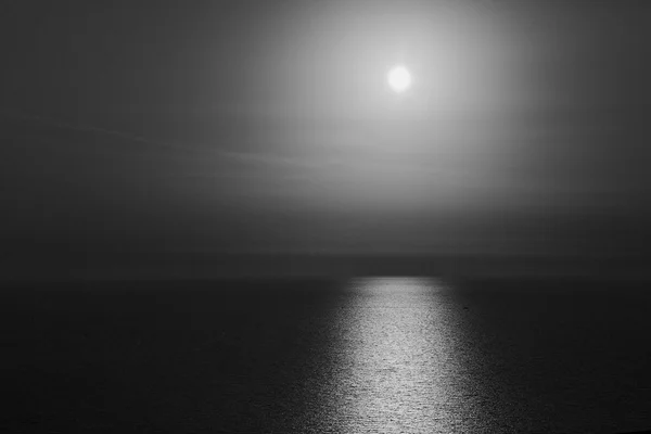 在圣托里尼希腊日落和天空地中海海 — 图库照片