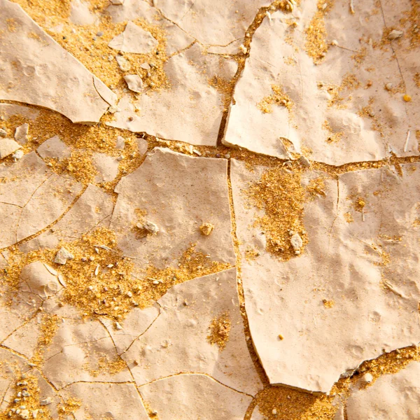 Cracked sand in morocco africa desert abstract macro Stock Picture