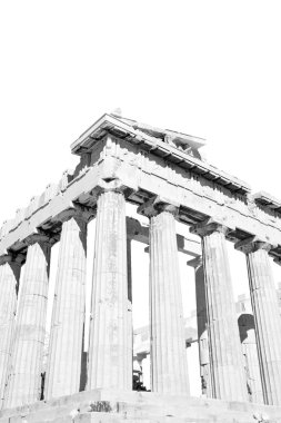 Akropolis ve tarihsel Atina Yunanistan eski architectur