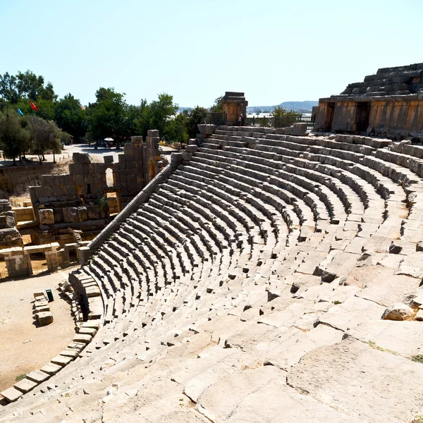 Археологія театру в Майра Туреччина Європи старі римські некрополі — стокове фото