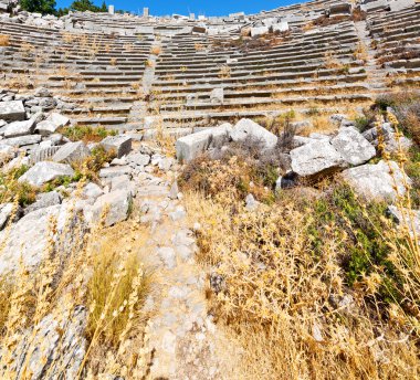 eski tapınak ve termessos antalya Türkiye Asya gökyüzü tiyatroda
