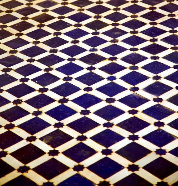 Resumo morocco em áfrica azulejo o pavimento colorido backgr — Fotografia de Stock