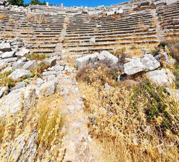 Eski tapınak ve termessos antalya Türkiye Asya gökyüzü tiyatroda — Stok fotoğraf