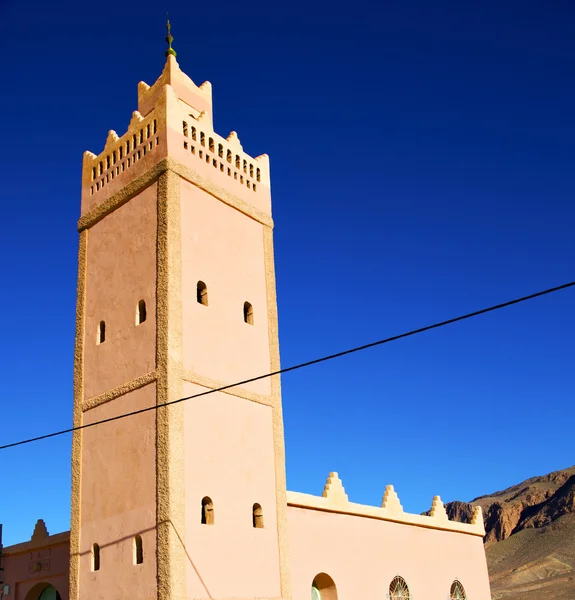 Muslim o símbolo de história em Marrocos África minarete religio — Fotografia de Stock