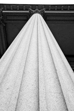 Avrupa İtalya ve mermer ülkede soyut eski sütun 