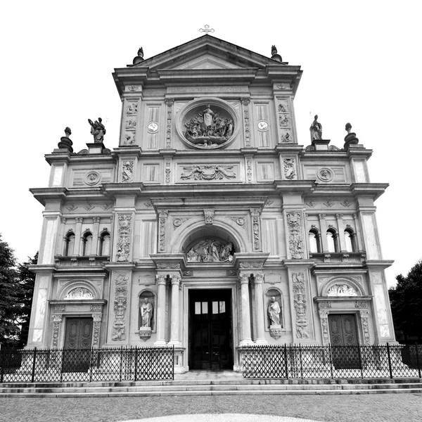 Arquitectura antigua columna en italia europa milan religion y — Foto de Stock