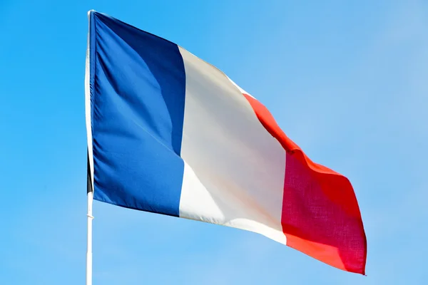 프랑스 프랑스 컬러와 웨이브에 흔들며 깃발 — 스톡 사진