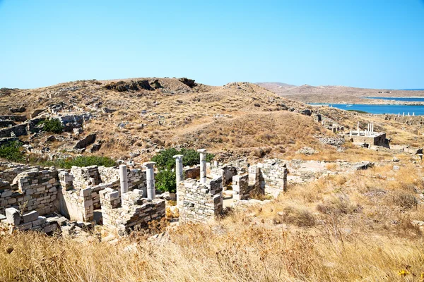 Templo en acropolis griega y sitio de la ruina —  Fotos de Stock