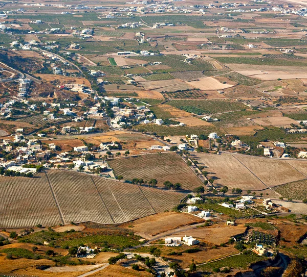 In kykladen griechenland santorini europa der himmel meer und dorf von — Stockfoto