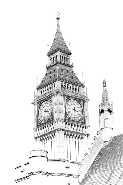 London big ben e construção antiga histórica inglaterra envelhecido cit. — Fotografia de Stock