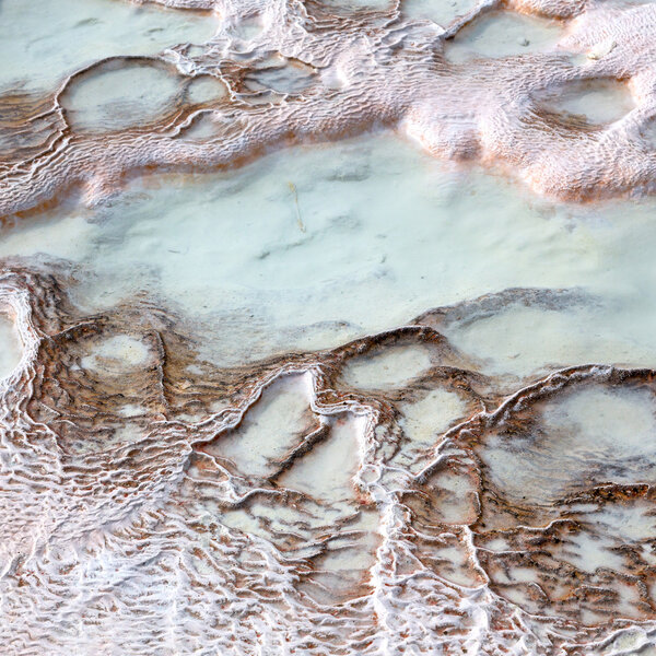 abstract in pamukkale turkey asia the old calcium bath and trave
