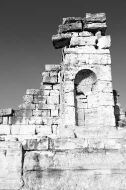 geçmiş pamukkale eski yapılar Asya Türkiye'de sütun 