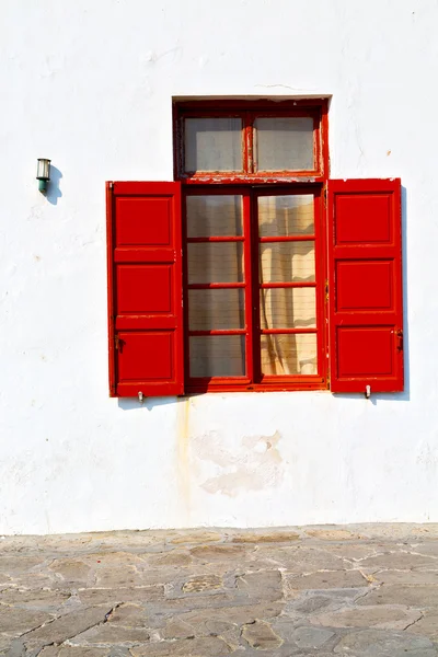Greece janela antiga — Fotografia de Stock