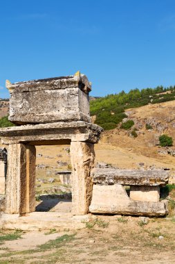 ve Roma pamukkale eski inşaat sütun  