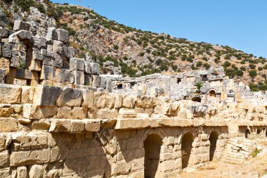  Myra'da Avrupa eski Roma mezar taşı