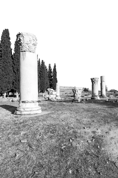 그리고 로마 사원 역사 파묵칼레 오래 된 건설에로 — 스톡 사진