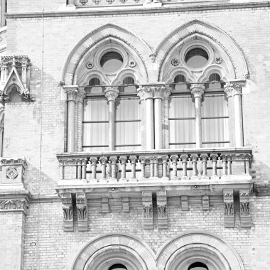 duvar binalar Londra İngiltere'de windows ve tuğla exteri