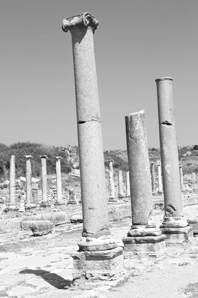 I perge gamla konstruktion Asien Turkiet kolumnen och romerna — Stockfoto