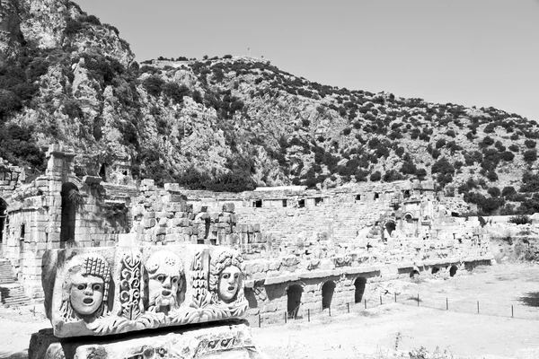 In myra Turkije Europa oude Romeinse necropolis en inheemse graf — Stockfoto