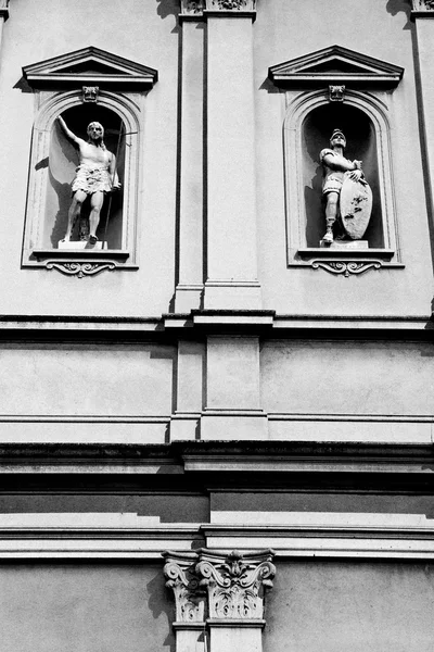Marmor i gamla historiska konstruktion Italien Europa Milano och sta — Stockfoto