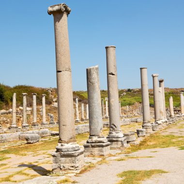  perge eski inşaat Asya Türkiye'de sütun ve roma